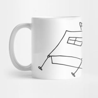 Hand drawn Camping Outdoor Tent Mug